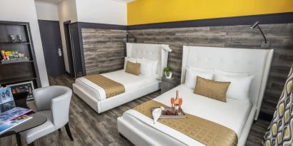 Day use twin room with workspace at Catalina Hotel & Beach Club.