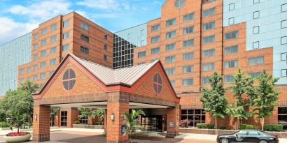 Entrance at Hilton Short Hills.