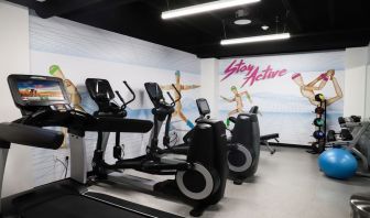 Fitness center available at Hotel Studio Allston.
