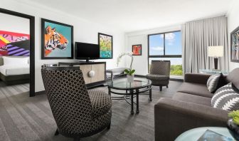 Day use room with living area at Hotel Studio Allston.