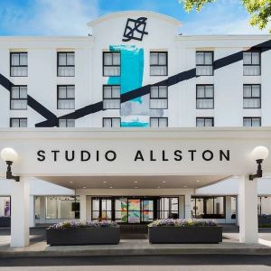 Hotel exterior at Hotel Studio Allston.