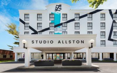 Hotel exterior at Hotel Studio Allston.