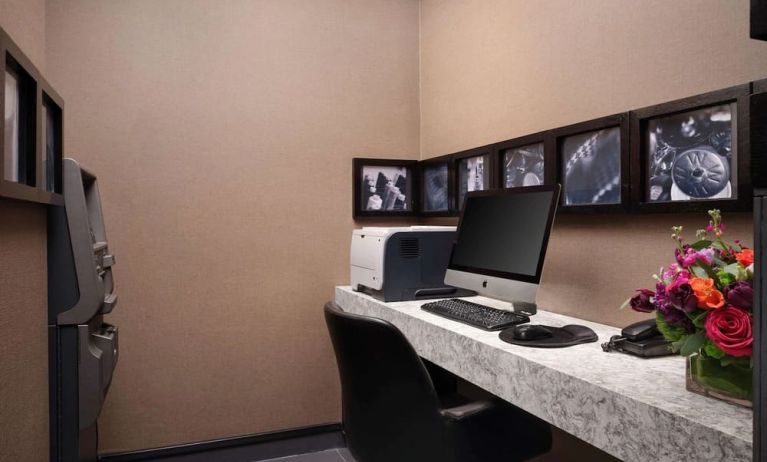 Business center available at Hilton New York Fashion District.