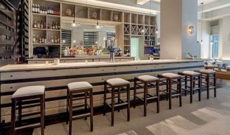 Hotel bar at Hilton New York Fashion District.