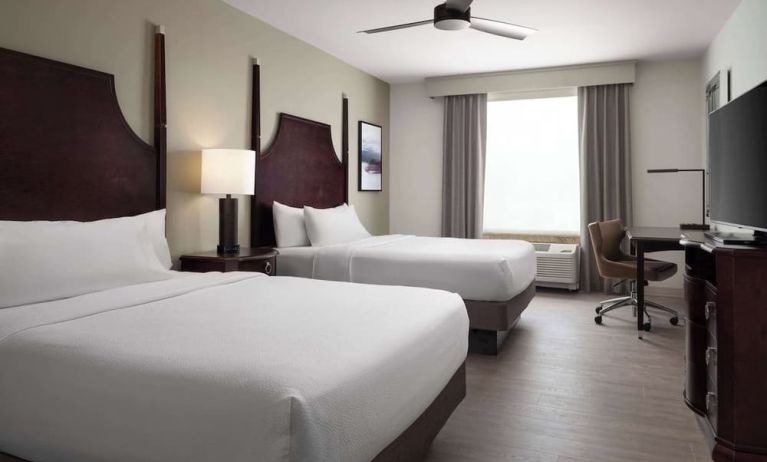 Day use twin room with work desk at Homewood Suites By Hilton Shreveport / Bossier City, LA.