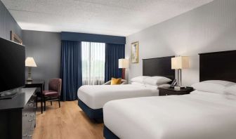 Day use twin room with work desk at DoubleTree By Hilton Hartford - Bradley Airport.