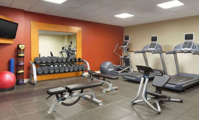 Fitness center at DoubleTree By Hilton Hartford - Bradley Airport.