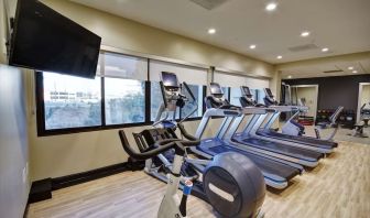 Well equipped fitness center at Embassy Suites By Hilton Santa Clara Silicon Valley.