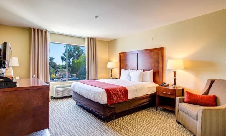 Dayroom with TV and natural light at Comfort Inn Pomona Near Fairplex.
