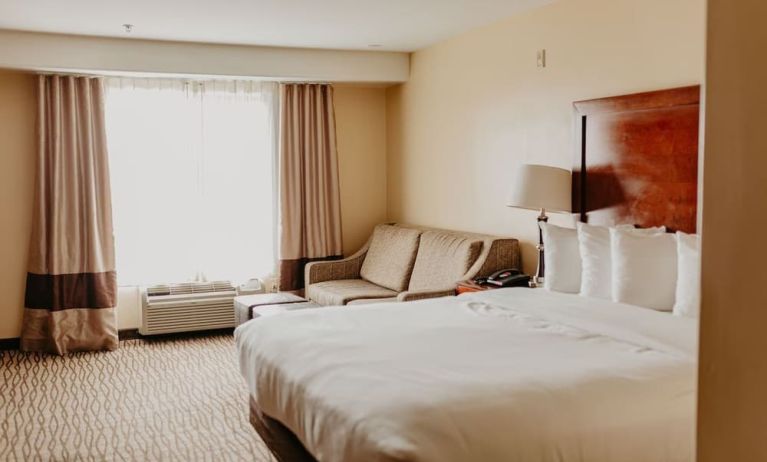 Delux king room with natural light at Comfort Inn Pomona Near Fairplex.