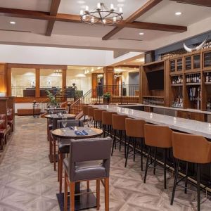 Hotel bar at Hilton San Antonio Hill Country.

