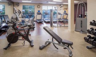 Fitness center at Hilton San Antonio Hill Country.