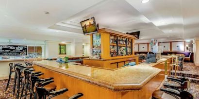 Hotel bar at Hilton Los Angeles Airport.