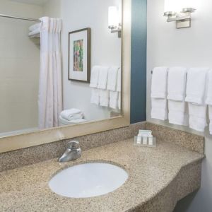 Private guest bathroom at Hilton Garden Inn Dothan.