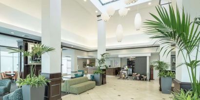 Hotel lobby at Hilton Garden Inn Dothan.