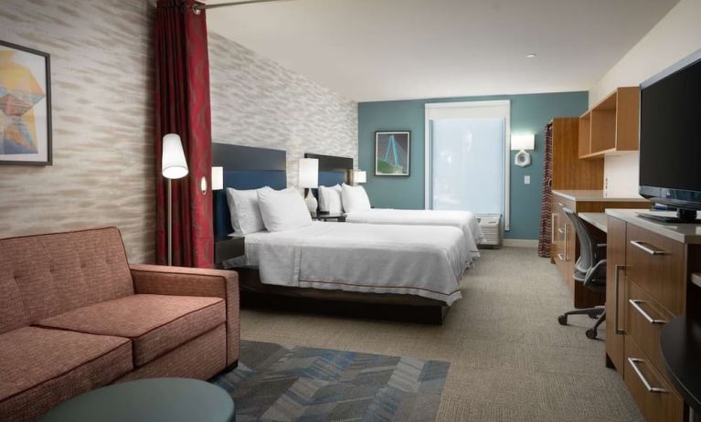 Day use twin room with work desk and living area at Home2 Suites By Hilton Charleston Airport/Convention Center.