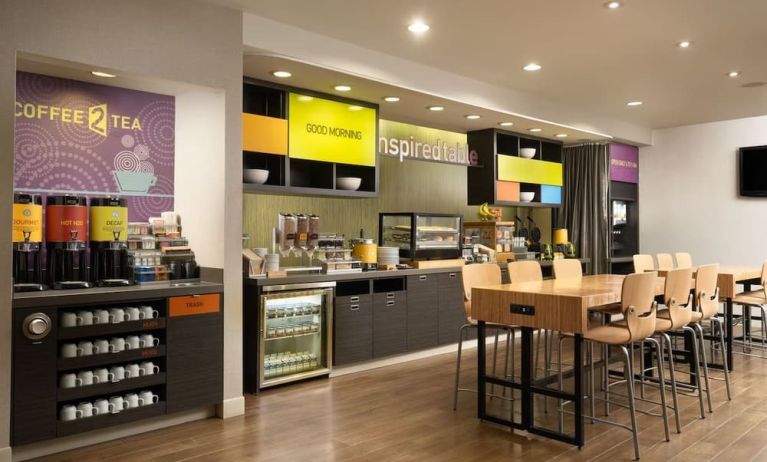 Dining area perfect for coworking at Home2 Suites By Hilton Charleston Airport/Convention Center.