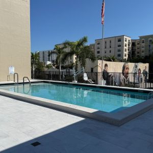 Outdoor pool at The Harrison Hotel Downtown Hollywood.