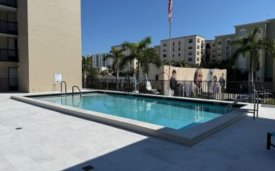 Outdoor pool at The Harrison Hotel Downtown Hollywood.