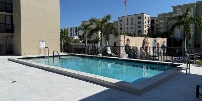Outdoor pool at The Harrison Hotel Downtown Hollywood.