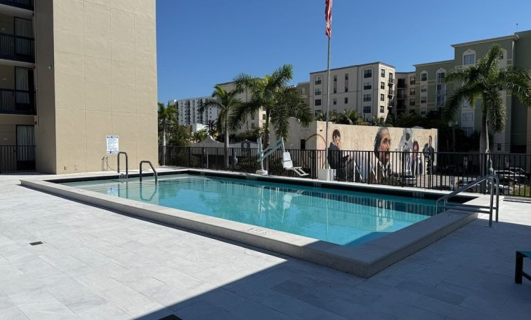 Outdoor pool at The Harrison Hotel Downtown Hollywood.