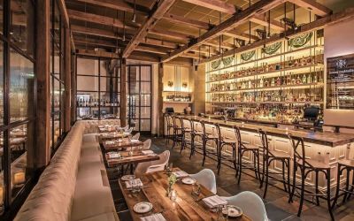 On-site bar and dining area at Le Méridien Columbus, The Joseph.