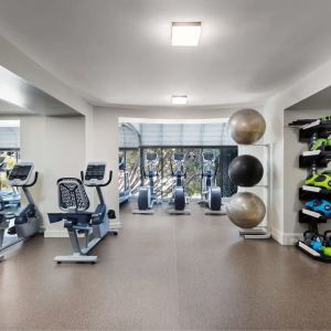 Fully equipped fitness center at Stanford Court San Francisco.