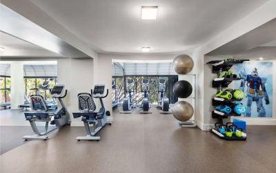Fully equipped fitness center at Stanford Court San Francisco.