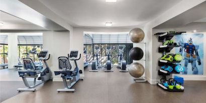 Fully equipped fitness center at Stanford Court San Francisco.