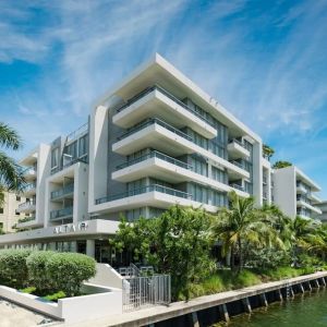 Exterior view of The Altair Hotel Bay Harbor.