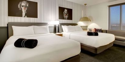 Day use twin room at The Rose Hotel Chicago O’Hare, Tapestry Collection By Hilton.