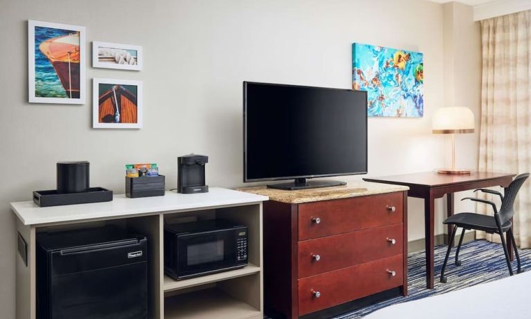 Day use room' workspace at Embassy Suites By Hilton West Palm Beach Central.