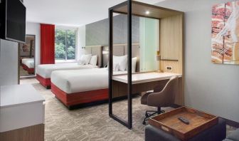 Day use twin room with workspace at 	SpringHill Suites Atlanta Northwest.