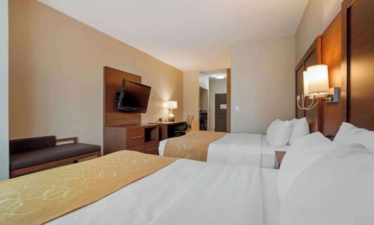 Day use twin room with work desk at Comfort Suites Alexandria, LA.