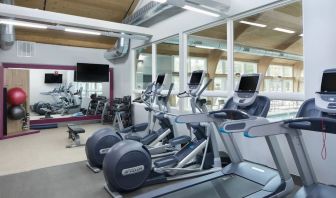 Fitness center at Crowne Plaza Chicago SW.