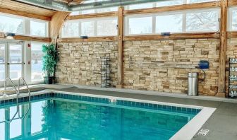 Indoor pool area at Crowne Plaza Chicago SW.