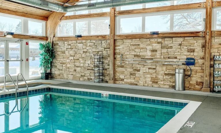Indoor pool area at Crowne Plaza Chicago SW.