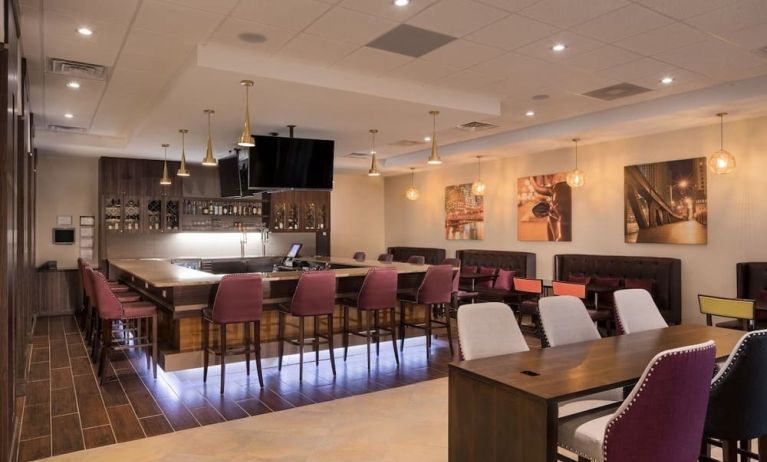 Hotel bar at Crowne Plaza Chicago SW.