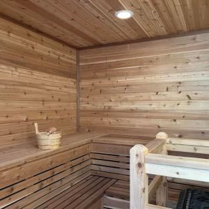 Sauna at SKYLARANNA Resort & Spa.