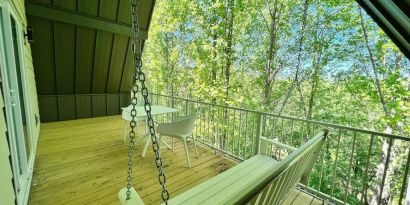 Cabin' balcony at SKYLARANNA Resort & Spa.