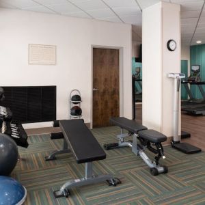 Well equipped fitness center at Holiday Inn Express Towson Baltimore North.