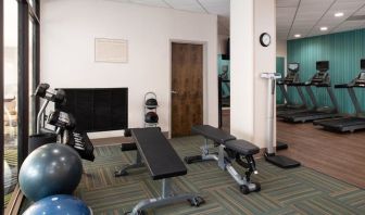 Well equipped fitness center at Holiday Inn Express Towson Baltimore North.