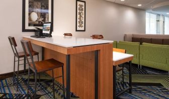 Lobby workspace at Holiday Inn Express Towson Baltimore North.