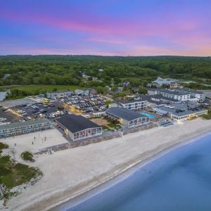 Aerial view of Sea Crest Beach Hotel.