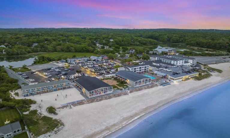 Aerial view of Sea Crest Beach Hotel.