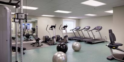 Well equipped fitness center at Sea Crest Beach Hotel.