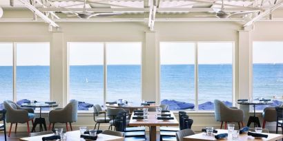 On-site restaurant at Sea Crest Beach Hotel.