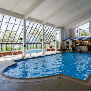 Indoor pool at Sea Crest Beach Hotel.