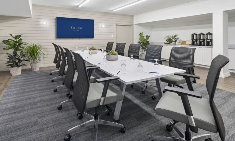 Professional meeting room with ergonomic chairs at Sea Crest Beach Hotel.