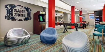 Game room at Hotel Caza.